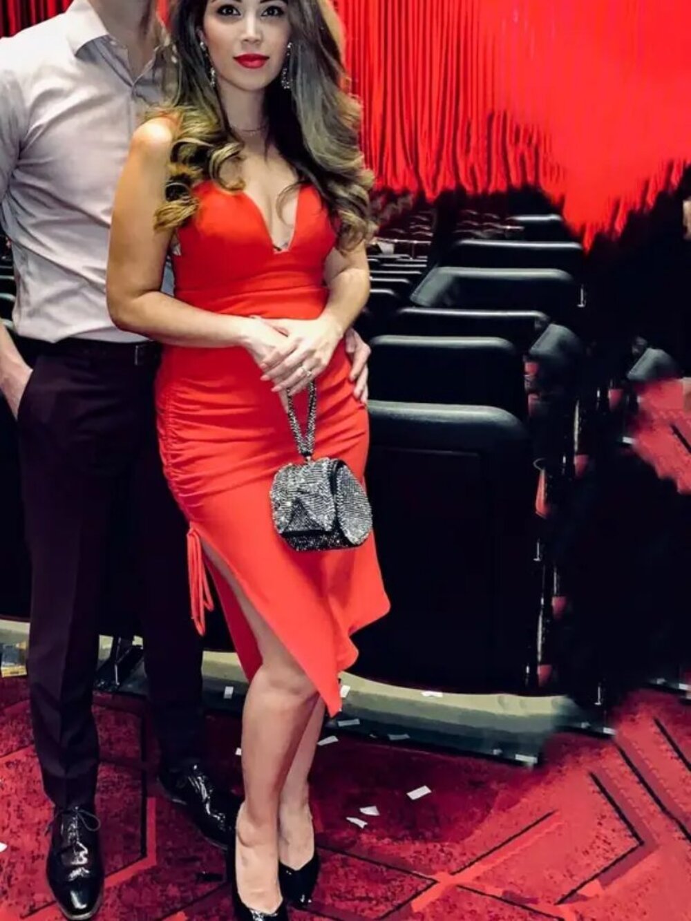Prabal Gurung Drawstring Ruched Bodycon Cocktail Party Dress Red $895 Sz 6 - Picture 8 of 9